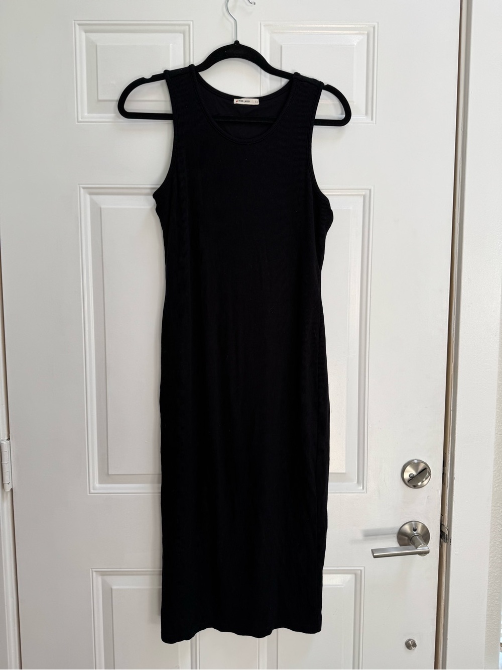 Marine Layer Black Sleeveless Midi Tank Dress